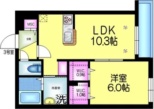 Gloire グロワール【3階】の間取り