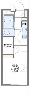 レオパレスアルファード【3階】の間取り