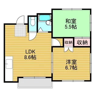 ウエストハイツ【4階】の間取り