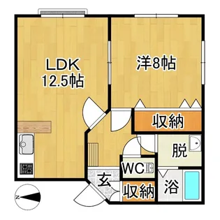 パーカスアレイ【2階】の間取り