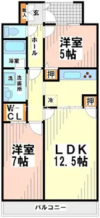アーバンコート南烏山【5階】の間取り