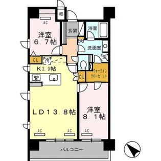 ロイヤルパークス豊洲【3階】の間取り
