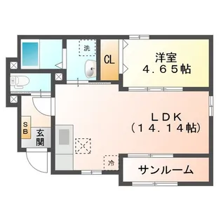 フランドール A棟【1階】の間取り