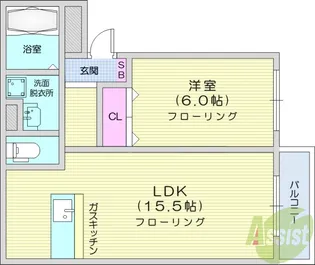 デュウェリング【1階】の間取り