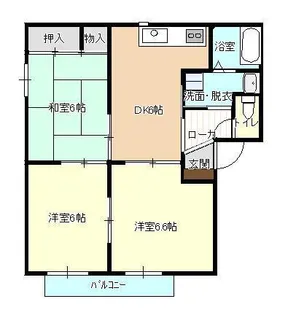 プレステージ上町 A【2階】の間取り