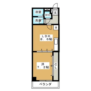 リーゾハイツ北川【3階】の間取り