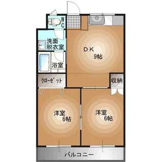 SUNキャッスル【4階】の間取り