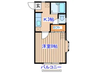 ハイツミウラ【2階】の間取り