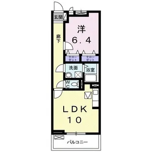 メゾン川勝III【1階】の間取り