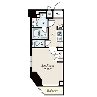 S-RESIDENCE三田慶大前【5階】の間取り