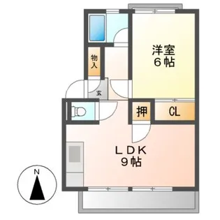 スカイハイツアーバン【1階】の間取り