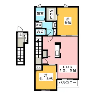 エトワールK I棟【2階】の間取り