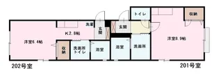 レクラドール鴨宮【2階】の間取り
