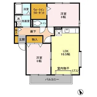 ほほえみ D【2階】の間取り
