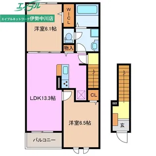 グリュックハイムA【2階】の間取り