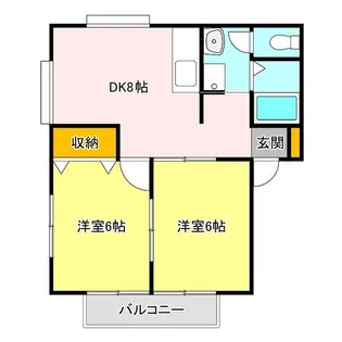 マロンハイツB【2階】の間取り