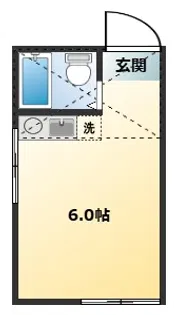 ユナイト衣笠マドレーヌの瞳【2階】の間取り