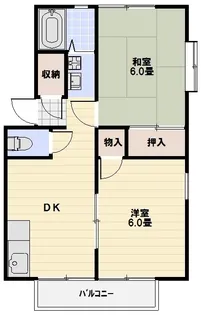 農住メゾン峰B【1階】の間取り