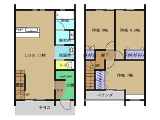 栃木県那須塩原市上中野【一戸建】の間取り