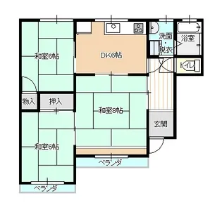 第3コーポいこい【1階】の間取り