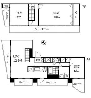 ルミネ五反田【7階】の間取り