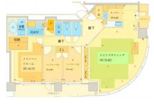 パークコート赤坂檜町 ザ・タワー【6階】の間取り