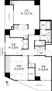 東京都江東区南砂2【マンション】の間取り