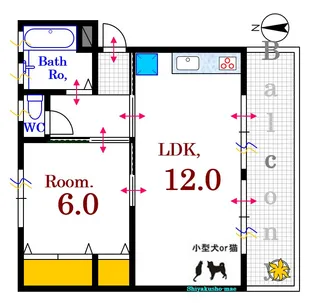 第1舟入マンション【4階】の間取り