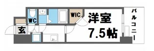 ワールドアイ難波南PORTA【12階】の間取り