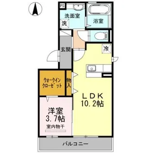 岡山県岡山市中区さい【アパート】の間取り
