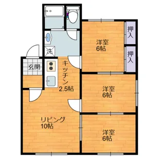 ファミリーハイツ【1階】の間取り