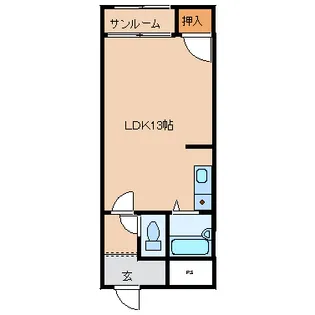 トレンディ伏見台【3階】の間取り