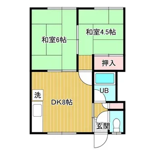 ワシ別ハイツ【2階】の間取り