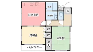 シャルム甲子園3番館【2階】の間取り