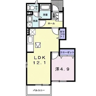 ヴィラ・ボナールI【1階】の間取り