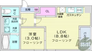 Regalest鹿野【1階】の間取り