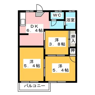 DearCourt  S・A【1階】の間取り