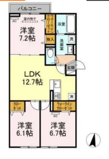 セレスティア江戸川【3階】の間取り