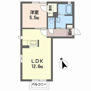 ガーデンコート参番館【1階】の間取り