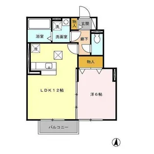 オーチャードプレイス【1階】の間取り