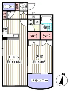 カーサ・エストバル【3階】の間取り