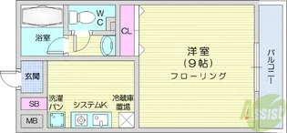 ロイヤルステージ宮城野【4階】の間取り