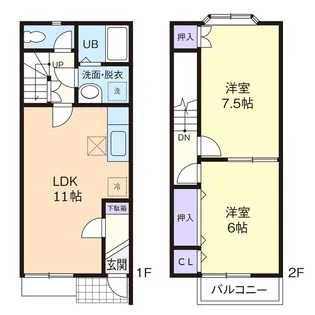DUPLEX BLOOM Aの間取り