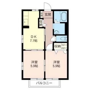 メープルハイムA【2階】の間取り