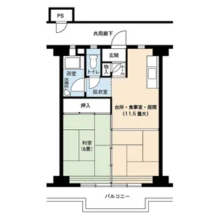 UR中丸【2階】の間取り