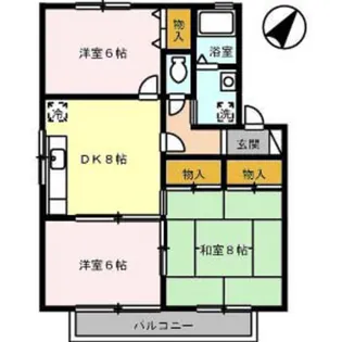 ルミエール倉本【2階】の間取り