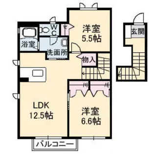 シャーメゾンエスパシオ 1番館【2階】の間取り