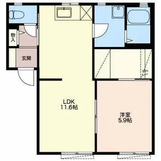 ハーミテージ【1階】の間取り