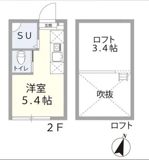 Glanz弥生町South【2階】の間取り