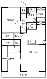 コーポラス元島2【3階】の間取り